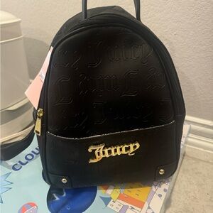 Juicy Couture Black leather Backpack NEW